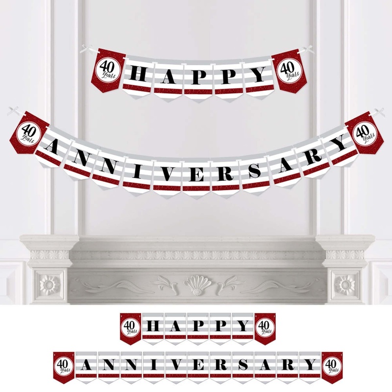 We Still Do - 40th Wedding Anniversary - Anniversary Party Bunting Banner and Decorations