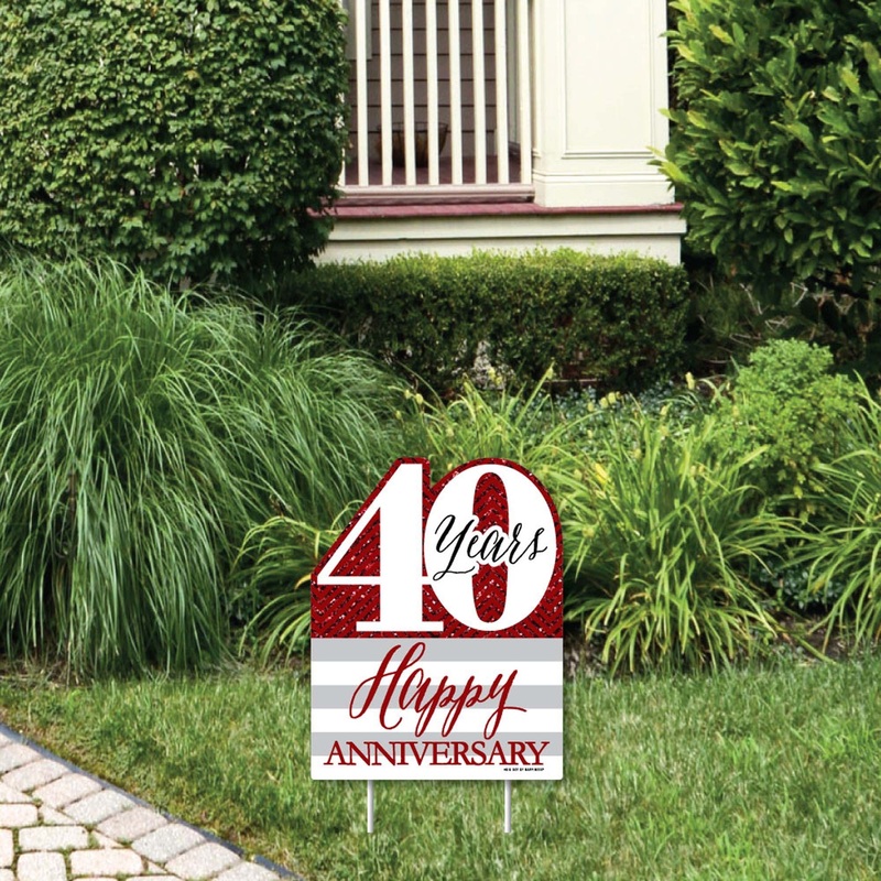 We Still Do - 40th Wedding Anniversary - Outdoor Lawn Sign - Anniversary Party Yard Sign - 1 Piece