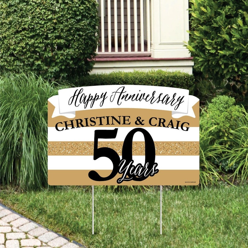 We Still Do - 50th Wedding Anniversary - Anniversary Party Yard Sign Lawn Decorations - Personalized Happy Anniversary 50 Years Party Yardy Sign