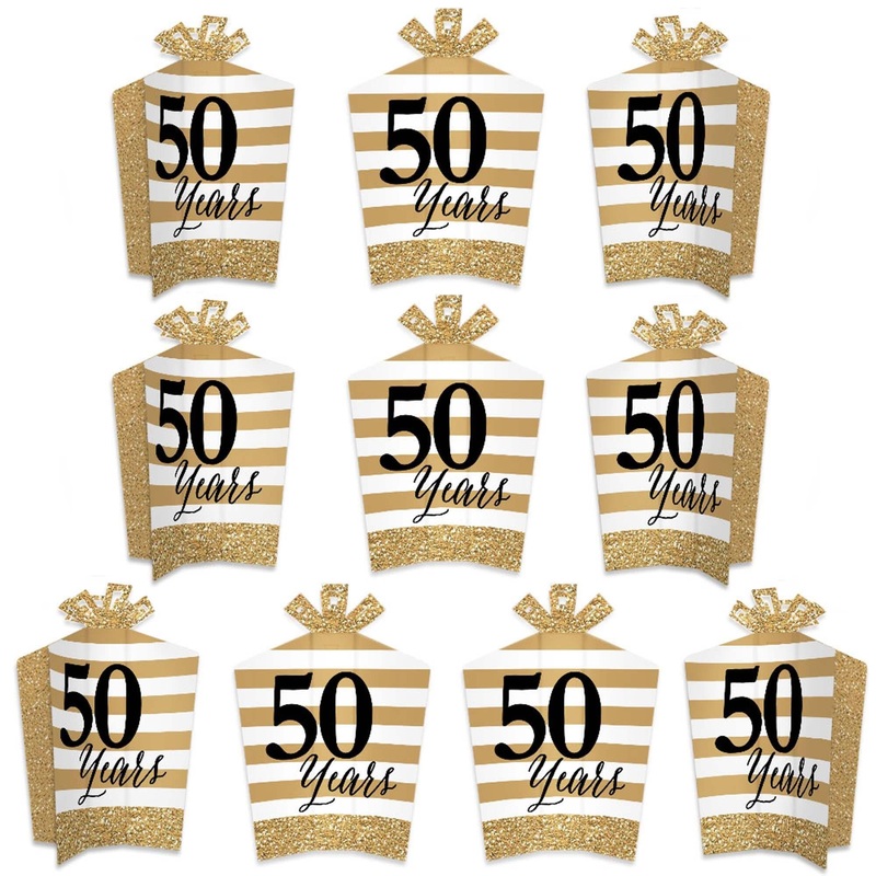 We Still Do - 50th Wedding Anniversary - Table Decorations - Anniversary Party Fold and Flare Centerpieces - 10 Count