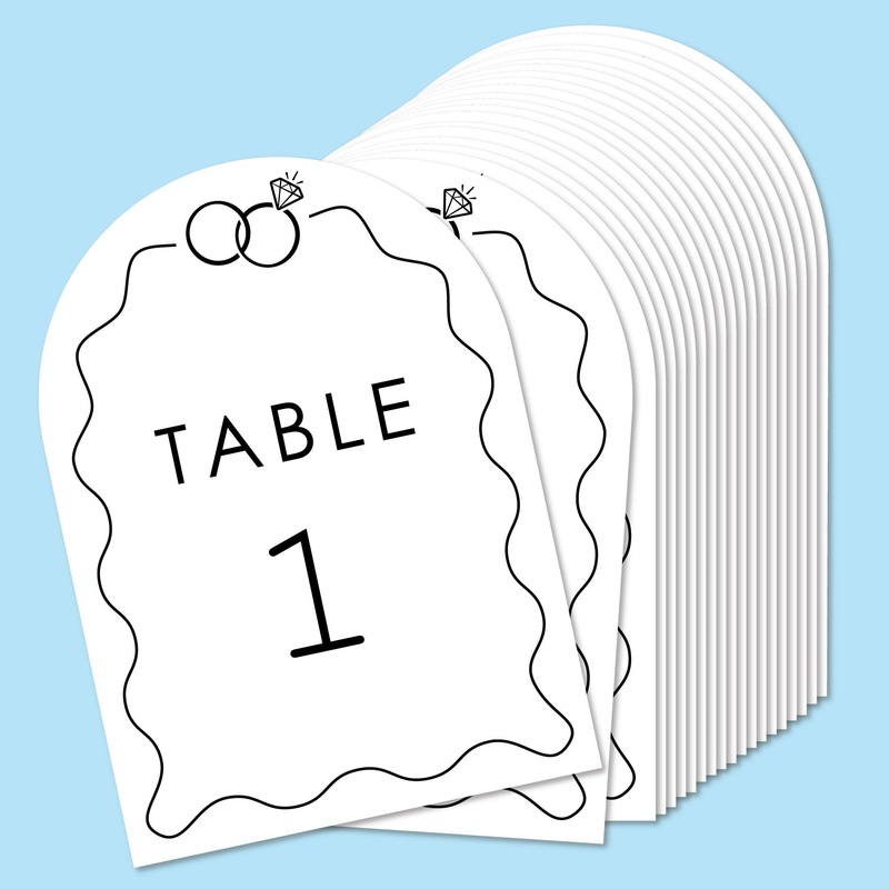 Wedding Rings Table Numbers - 20 Ct