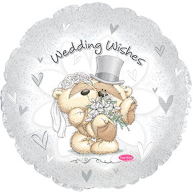 17" Fizzy Moon Wedding Wishes Balloon