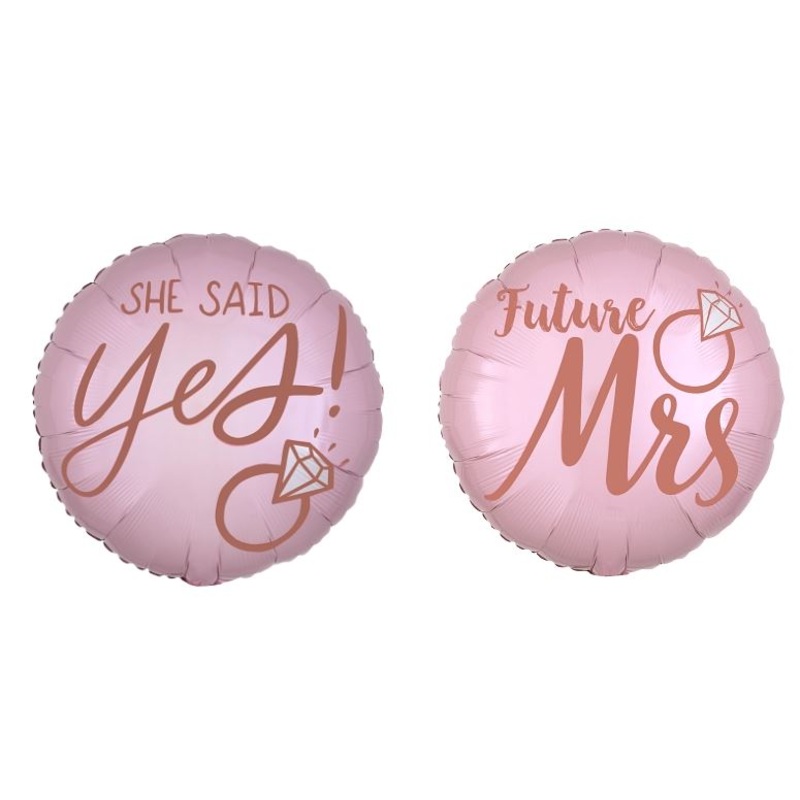 18" Blush Wedding Foil Balloon