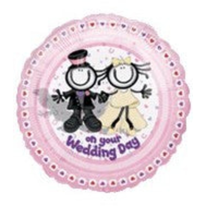 18" Planet Happy On Your Wedding Day Balloon