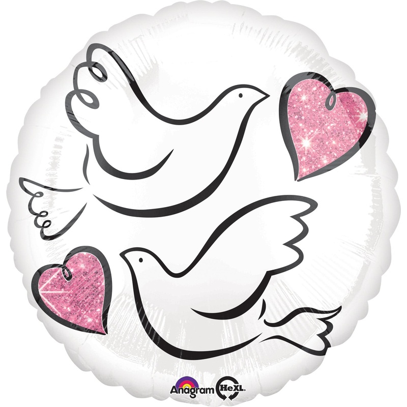 18" Wedding Doves Balloon