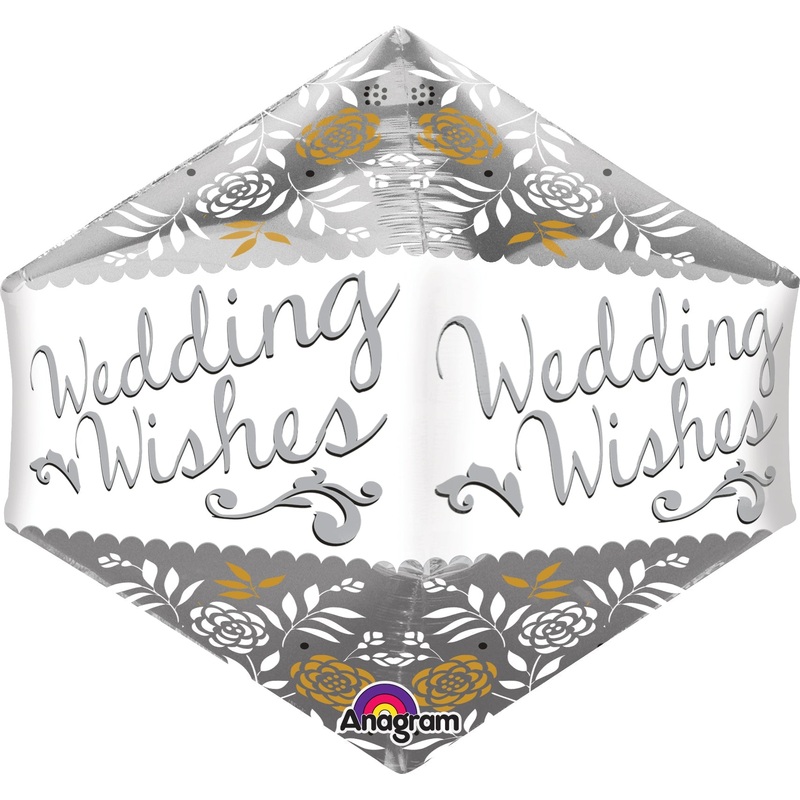 21" Anglez Jumbo Wedding Congratulations Balloon Packaged