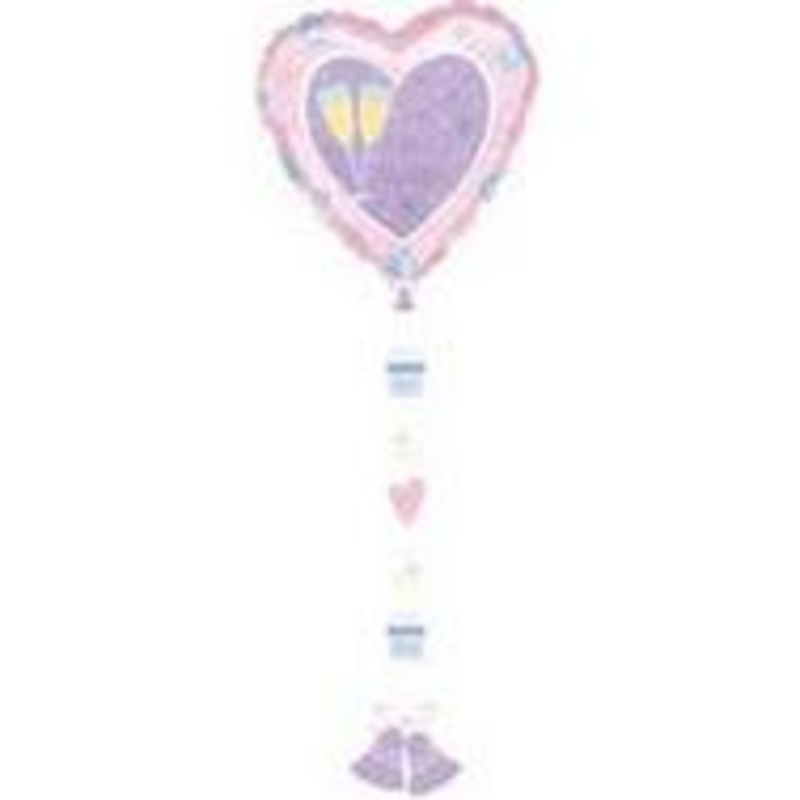 24" Wedding Wishes Drop A Line Balloon