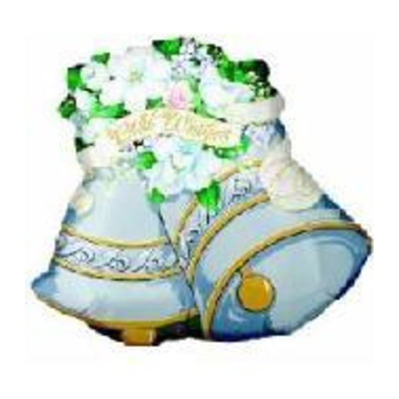25" Jumbo Wedding Bells Wishes Balloon