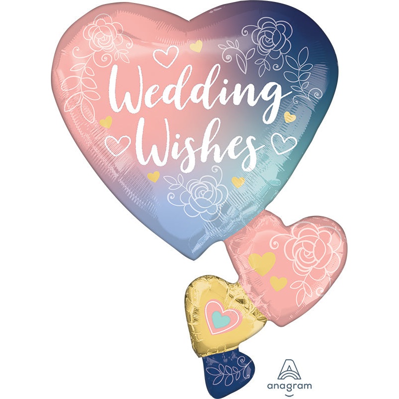30" SuperShape Twilight Lace Wedding Foil Balloon