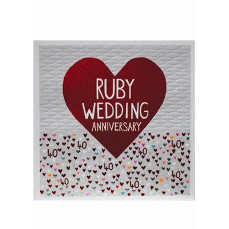 Ruby Wedding Anniversary Card