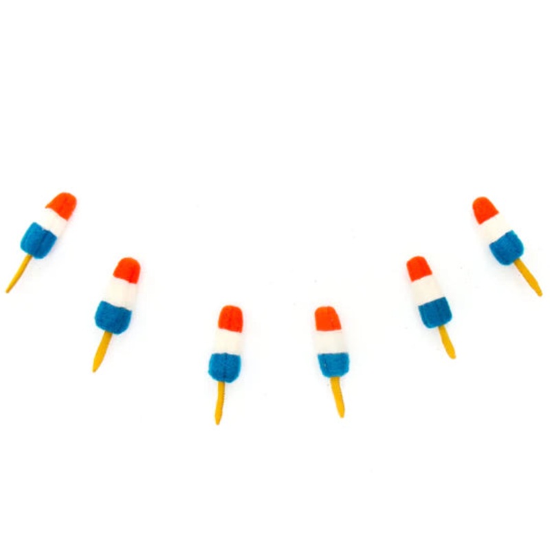 Bomb Pop Popsicle Felt Garland