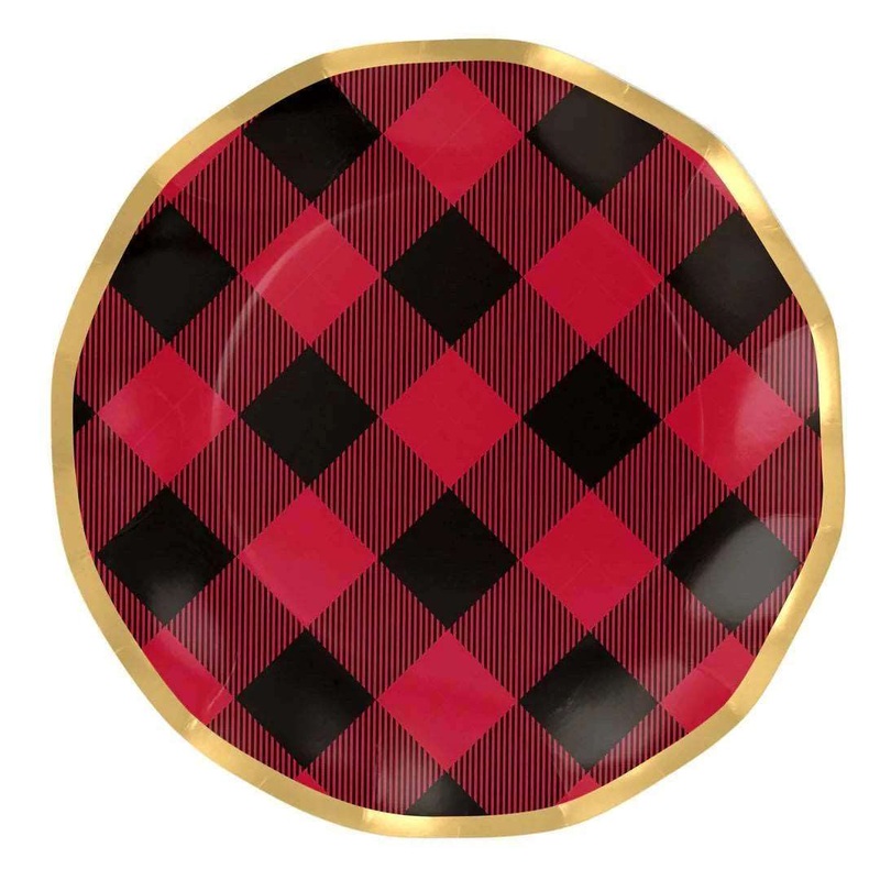 Buffalo Check Wavy Paper Dinner Plate
