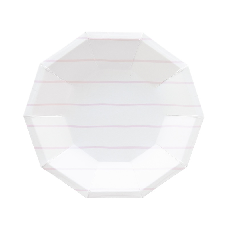 Frenchie Striped Lilac Large Plates
