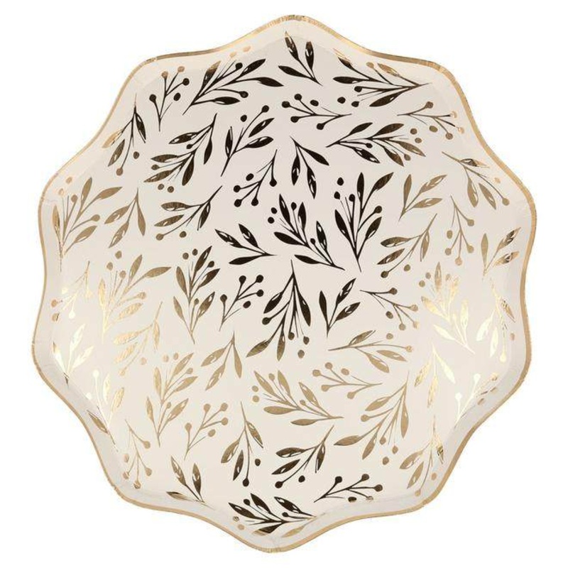 Gold Leaf Dinner Plates