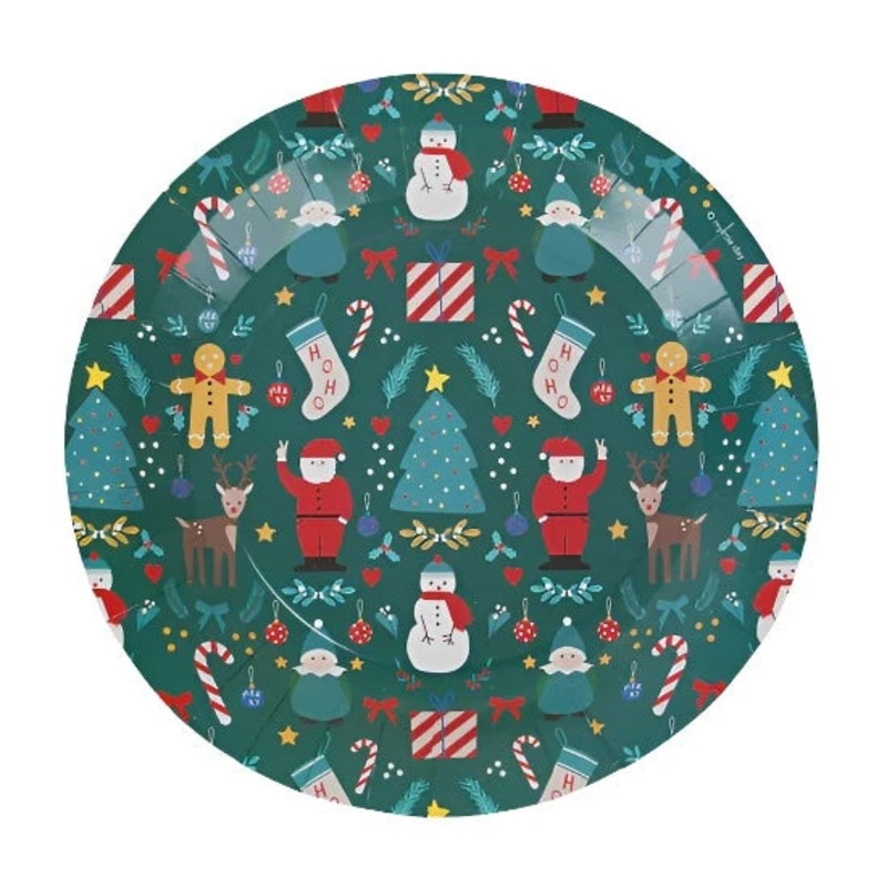 Ho Ho Ho Christmas Paper Plates
