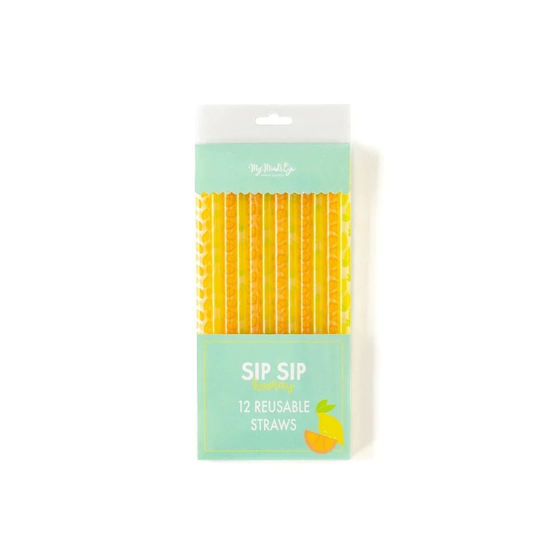 Lemons & Oranges Reusable Straws