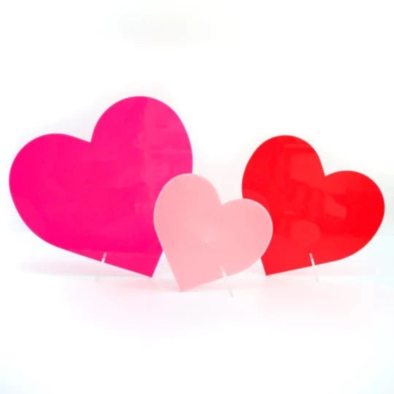 Red and Pink Acrylic Hearts