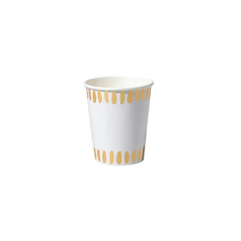 White Brushstroke Cups