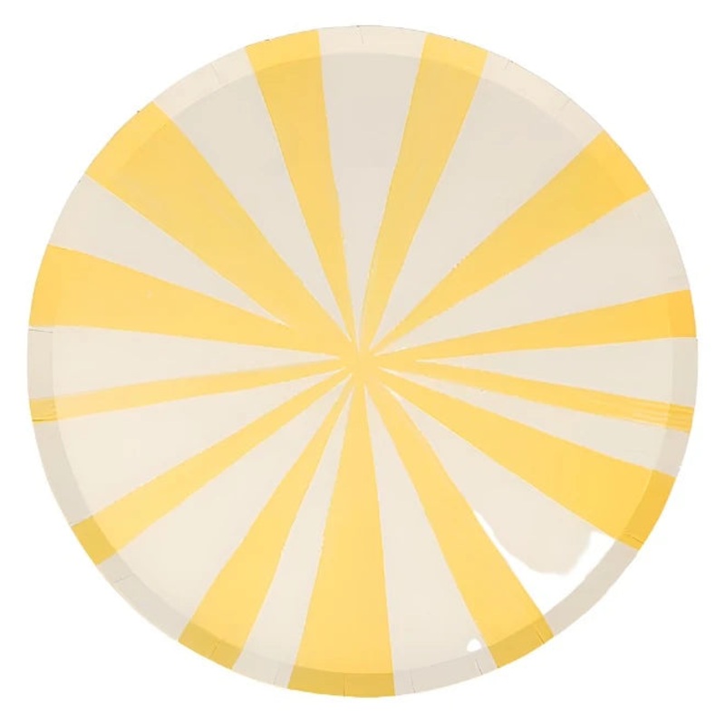 Yellow Stripe Dinner Plates