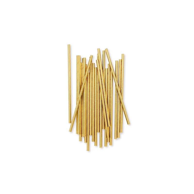 Gold Foil Fancy Paper Drinking Straws