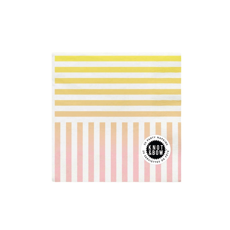 Gradient Stripe Party Napkins