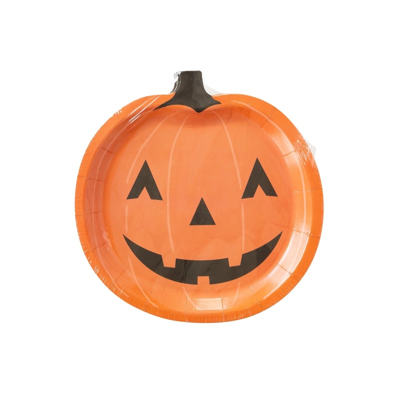Jack O' lantern Shaped Paper Plate