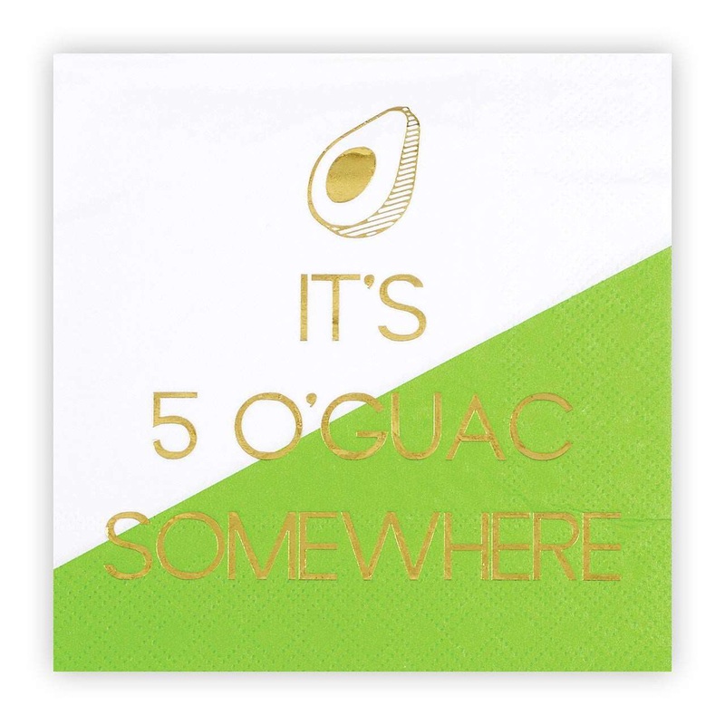 5 O'Guac Somewhere Cocktail Napkins