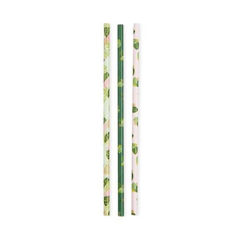 Assorted Monstera Paper Straws