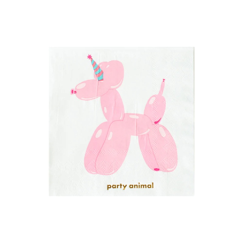 Balloon Dog Witty Cocktail Napkins