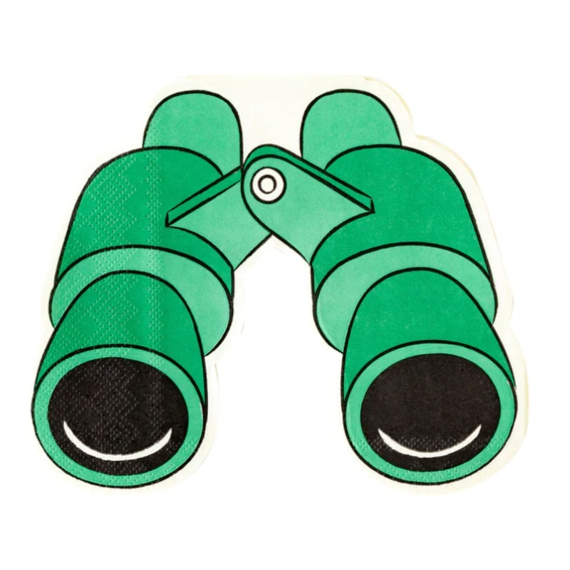 Explorer Binocular Shaped Paper Party Napkins | Package 24