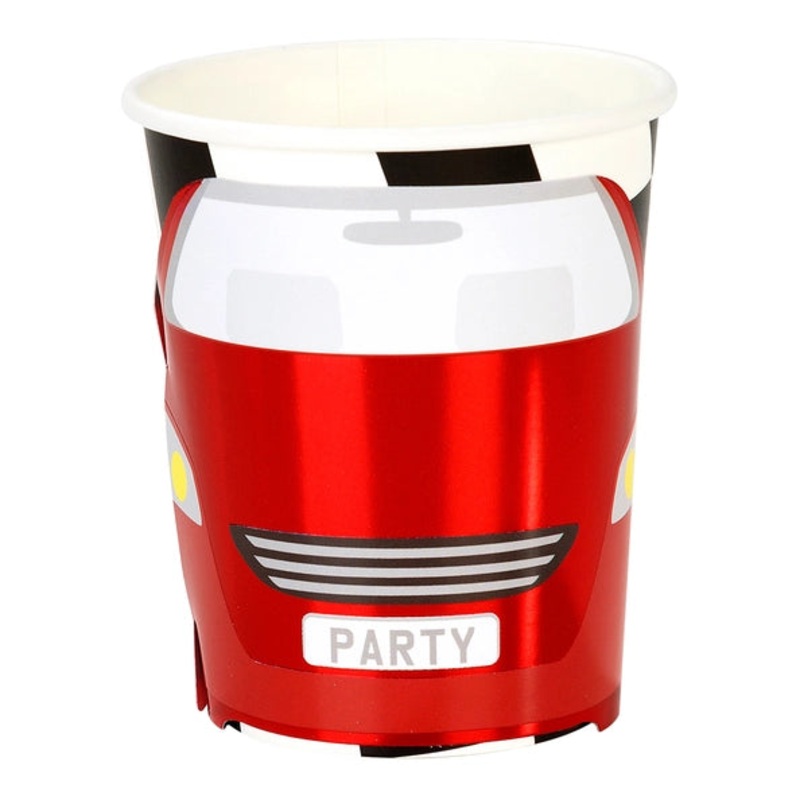 F1 Red Race Car Paper Cups