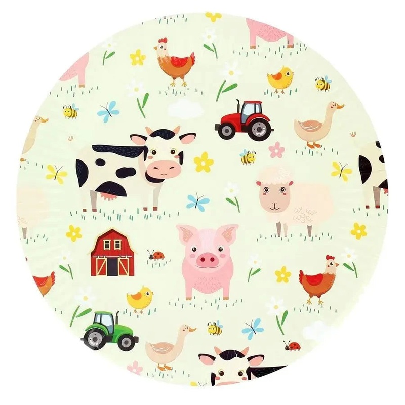 Farm Animal Plates - Recyclable