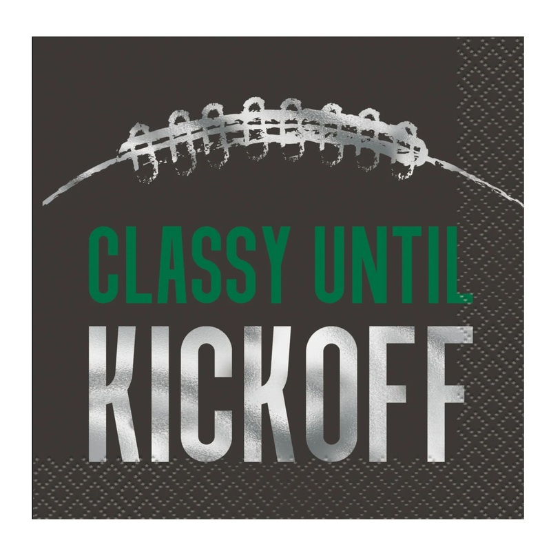 Football Party Paper Super Bowl Beverage Napkins | Package 16