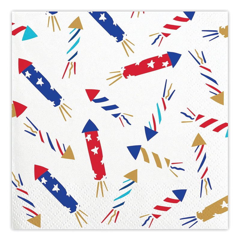 Fourth of July Beverage Napkins
