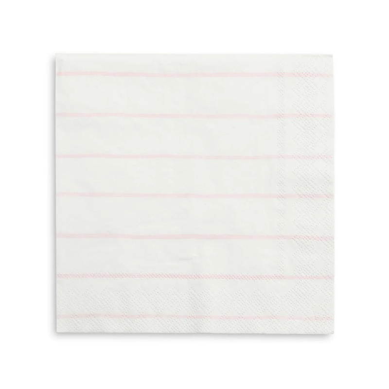 Frenchie Striped Blush Large Napkins