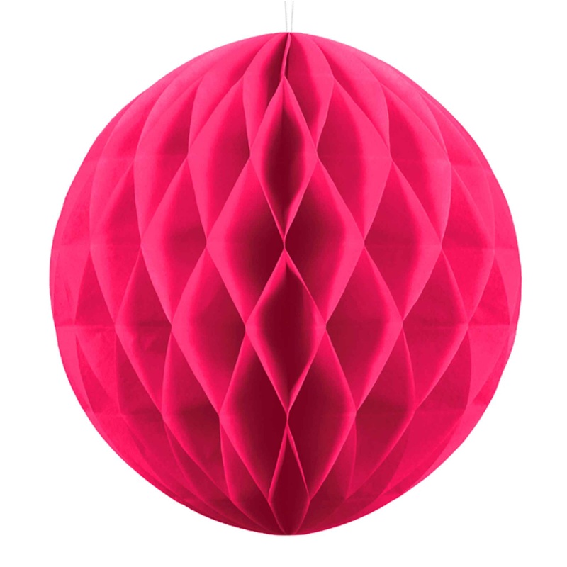 Fuchsia Pink Honeycomb Ball Decorations | 12 Inch