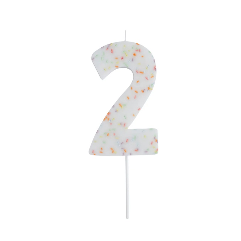 Giant Sprinkles Party Cake Candles | Number 2