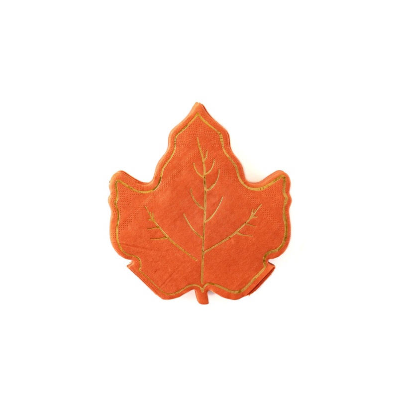 Maple Leaf Shaped Cocktail Napkin