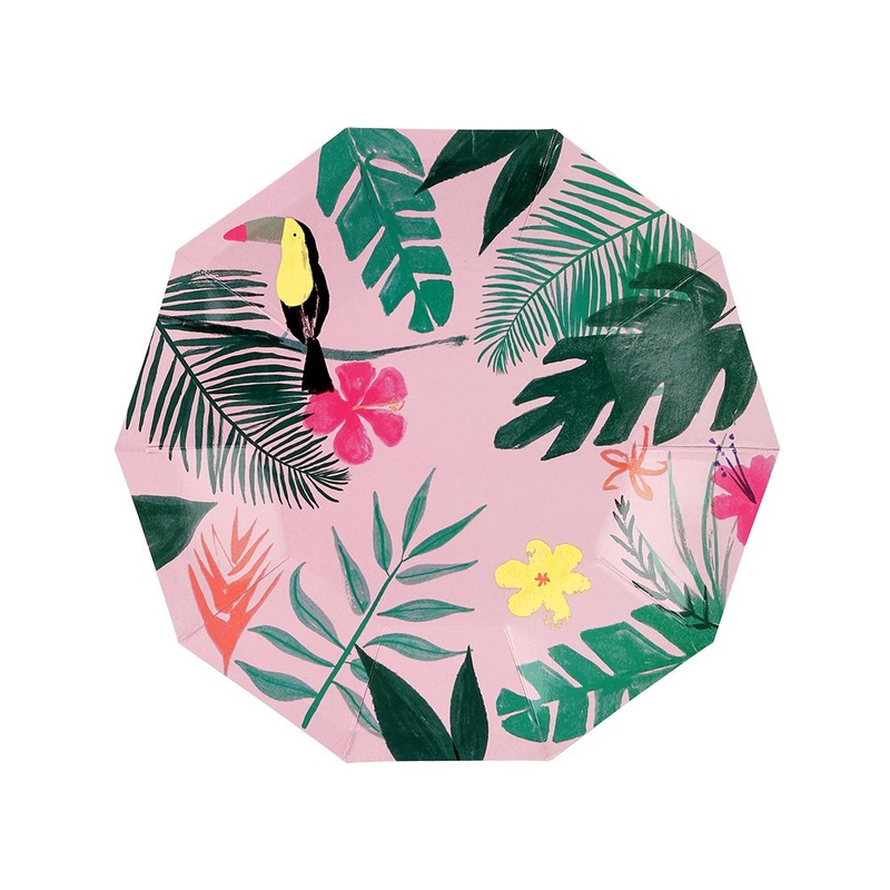 Pink Tropical Side Plate