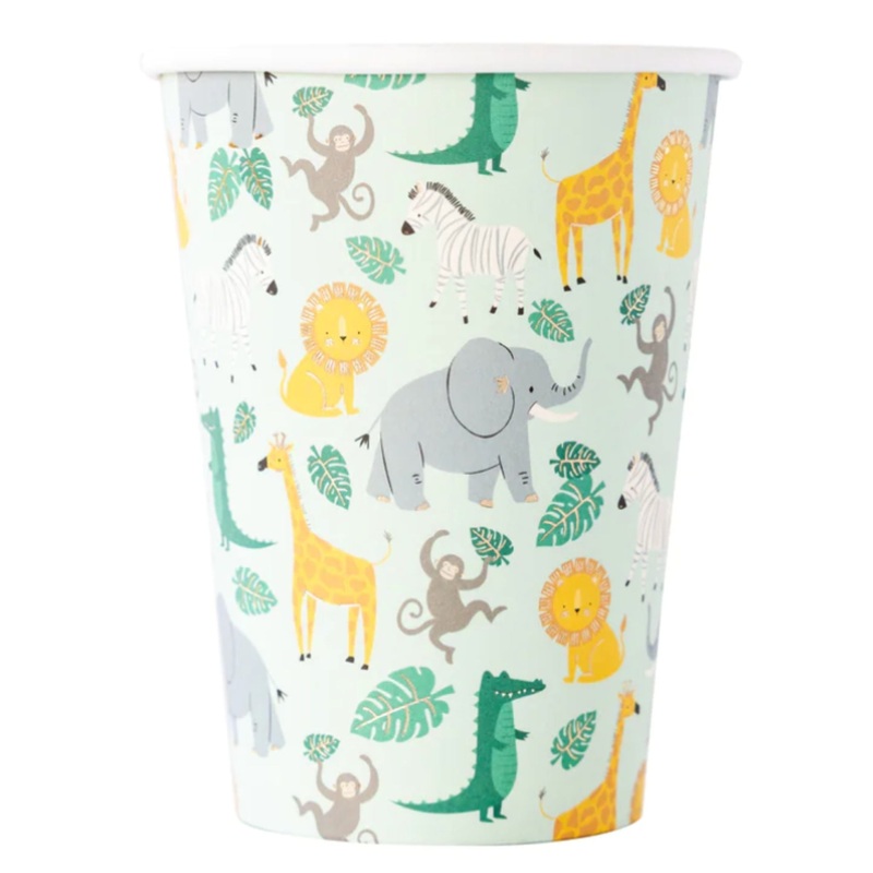 Safari Animal Print Paper Party Cups | Package 8