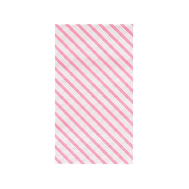 Striped Dinner Napkins Neon Rose Stripes