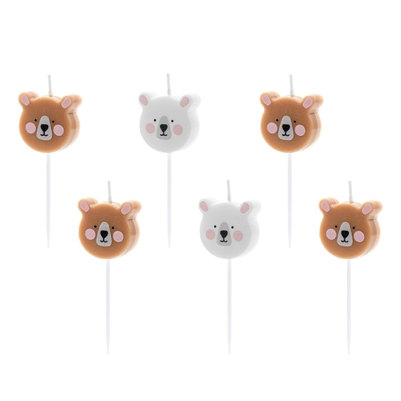 Bear Birthday Candles | Set of 6