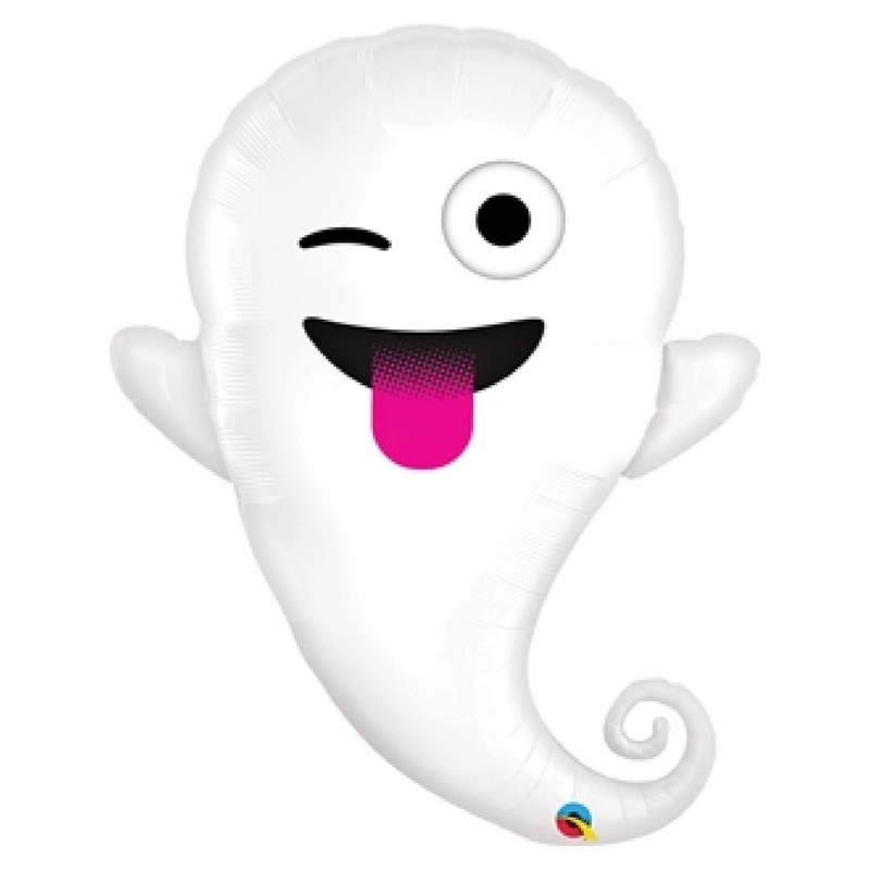Emoticon Ghost Halloween Balloon | 34 INCH