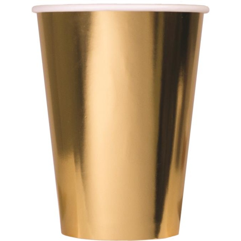 Gold Paper Party Cups | Package 6