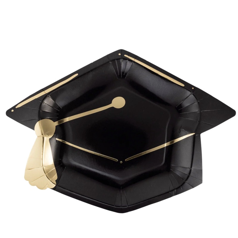 Graduation Hat Shaped Paper Plates | Package 8