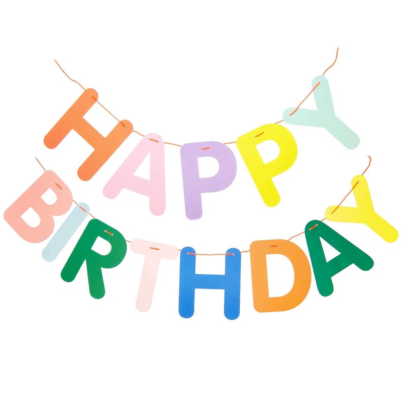 Happy Birthday Paper Banner | Color Mix