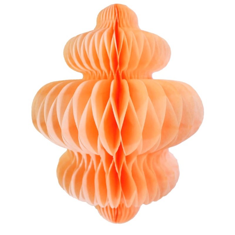 Peach Chandelier Honeycomb Decorations | 10 Inch