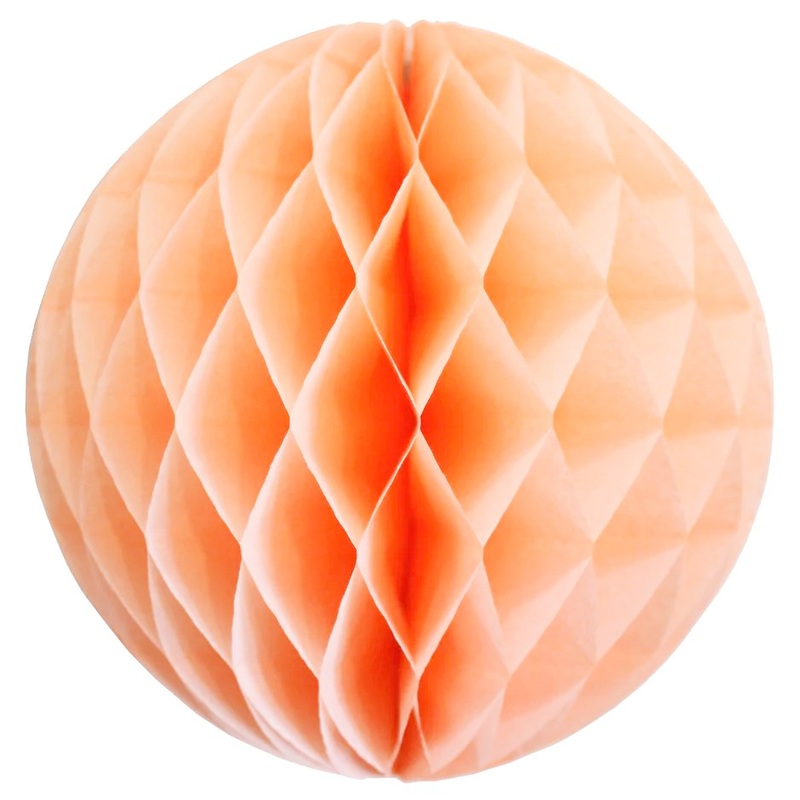 Peach Honeycomb Ball Decorations | 8 Inch