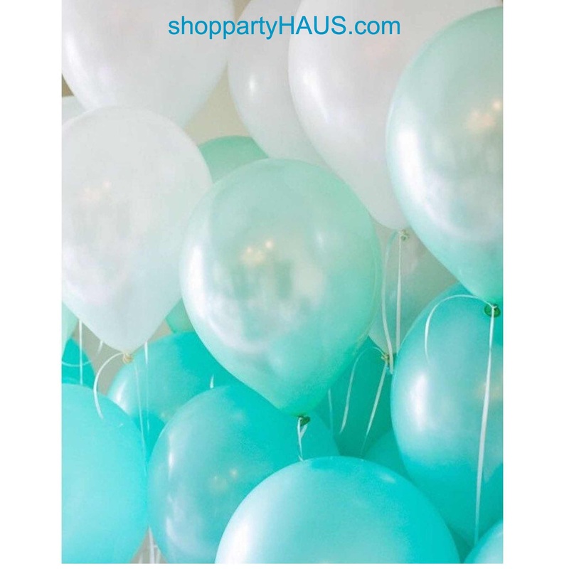 Robin's Egg Blue Teal Ombre Latex Balloon Mix