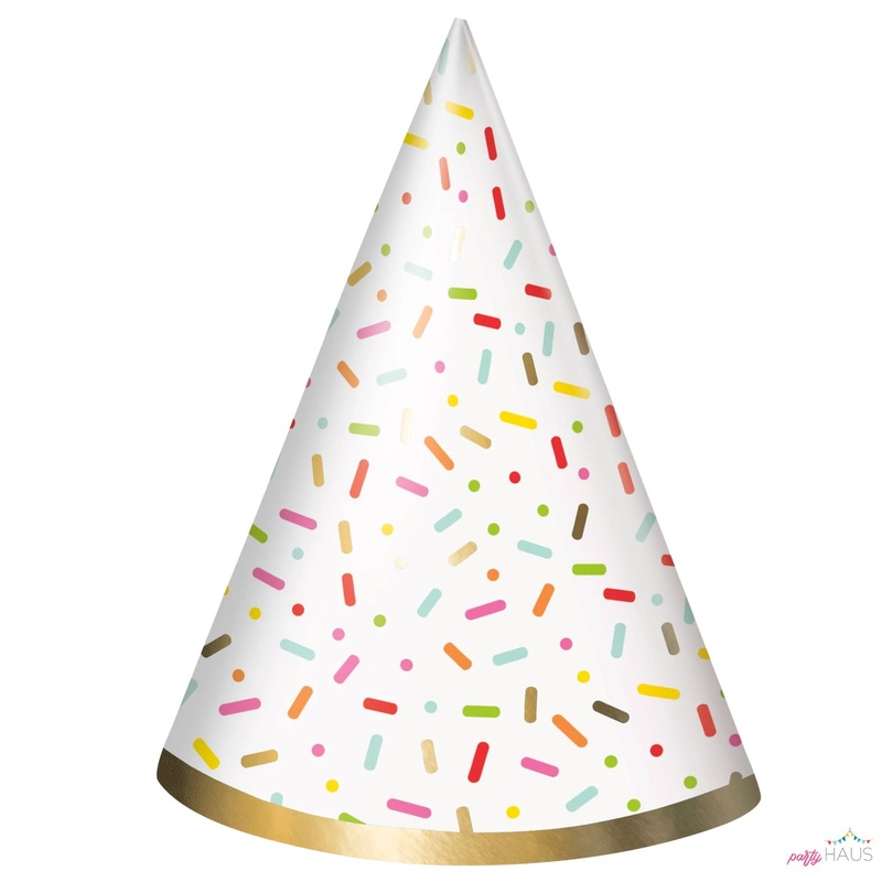 Sprinkles Birthday Party Paper Hats  | Set 8